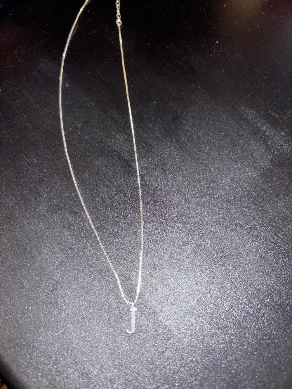 Delicate Silver 'J' Initial Necklace - Minimal Letter Pendant